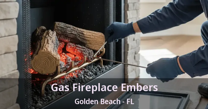 Gas Fireplace Embers Golden Beach - FL